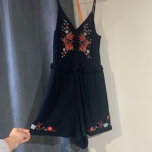 Cotton floral romper